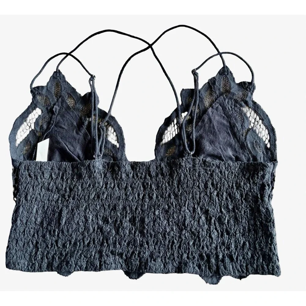 Intimately Free People One Adella Longline Bralette Black Size Medium NWOT